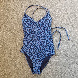 Strappy floral swimsuit